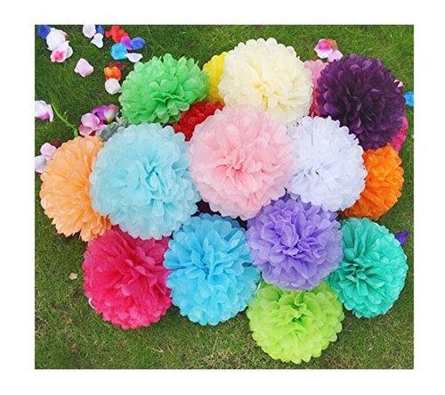 Tissue paper pom - poms,