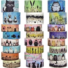 Cute Washi Tape Set - 24 Rolls