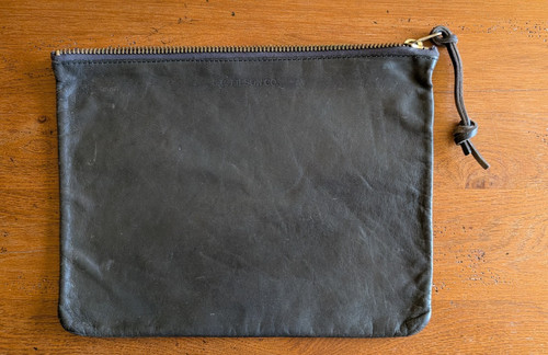 Filson large leather pouch - large,
