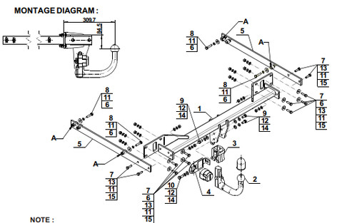Detachable tow bar for - detachable,