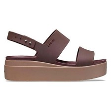 Crocs Brooklyn Low Wedge Womens Slingback Sandals Brown Size 4-8