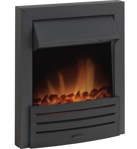 Electric fire black steel - fire, coal