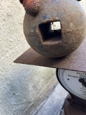 Cast iron cannon ball like metal ball vintage antique 