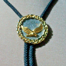 western bolo tie gold tone