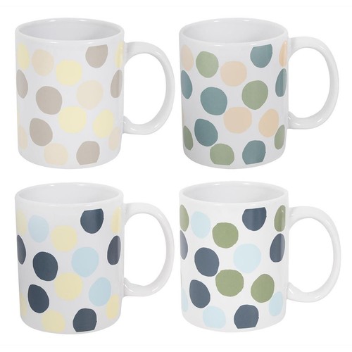 Set polka dot mugs - set, of