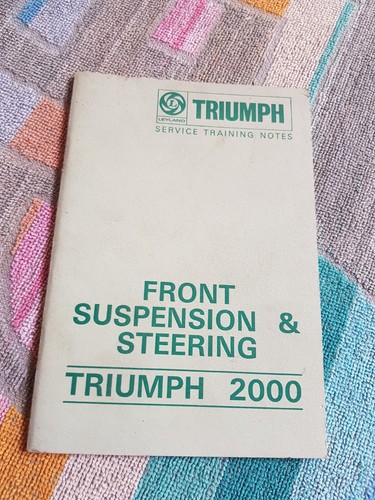 Triumph 2000 service - service, training