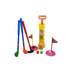 Childs Junior Golf Caddy Set Balls Clubs Trolley Kids Outdoor Garden Game Toy
