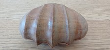 Vintage Wooden Clam Shell Box