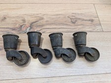 Set of Four Antique COPE'S PATENT STRONG Brass Bronze Casters Castors