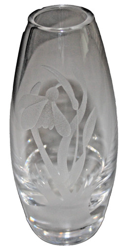 Vintage glass etched - , small