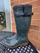 Aigle Parcours 2 ISO Wellington Boots Size 6.5/ EU 40 Green Bronze Read Descr!