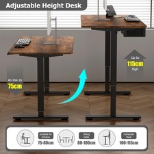 🔥2025 New Height Adjustable Electric Standing Computer Office Study Desk Brown