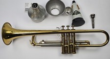 Vintage Merson Ultratone Trumpet 1950 w/ Case Mutes Harmon Ray Robinson USA