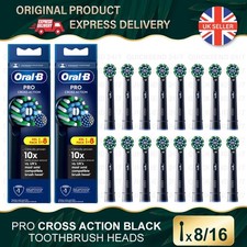 Oral-B Braun Toothbrush Heads | PRO Cross Action BLACK – Affordable 8/16 Heads