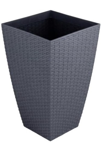 55cm rattan effect plant - rattan, pot