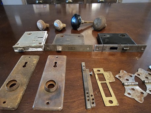 Vintage door hardware iron - door,