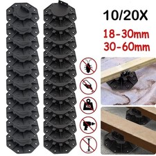 10-20Pcs Adjustable Decking Pedestal-Riser Flooring Joist Supports 18-30 30-60mm