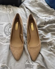 Women’s Primark Beige Dust Pink Heeled Shoes Size 5 Fair Conditon