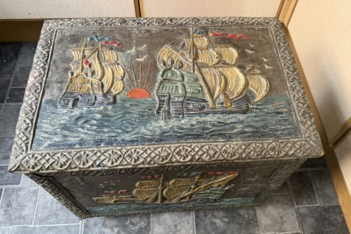 Brass embossed coal box log - coal,
