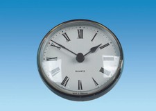 Caravan 72mm Round Clock Gold With Roman Numerals ME505 Caravan/Motorhome/Boat