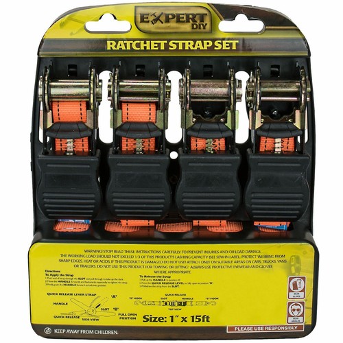 4pc ratchet tie down - ratchet, strap