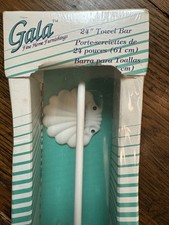 Gala Fine Home Furnishings 24” White Towel Bar With Shell Design Shabby Chic