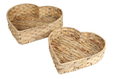 Heart shaped hand woven basket - shaped,