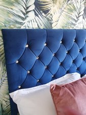 headboard king size french blue 