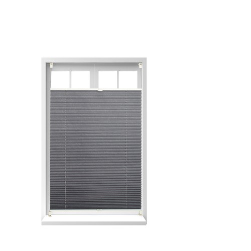 Grey pleated blind - , drilling