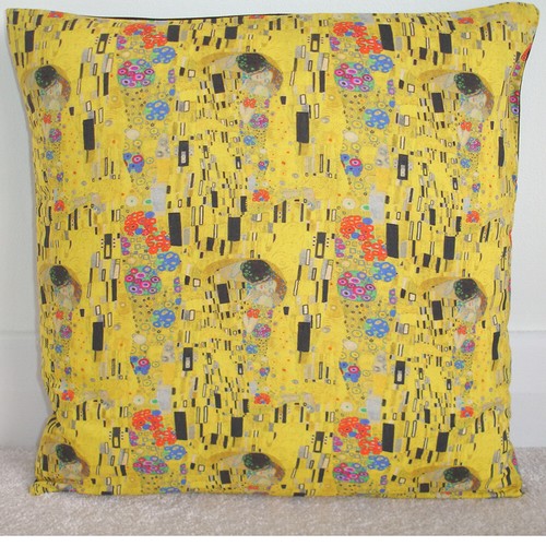 Klimt the kiss cushion - cushion, cover
