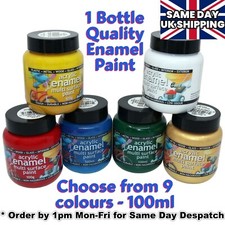1x Acrylic Enamel Paint 100ml - brush on or airbrush - Pick from 9 colours