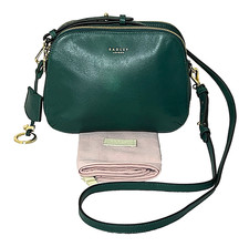 Radley Cross Body Bag Small DUKES PLACE Forest Green Leather Used