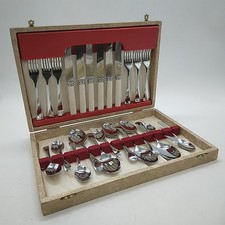 24 Piece - Stainless Steel Light Gauge Cutlery Set and Case - Made in Sheffield