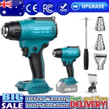 2200W Cordless Heat Gun Hot Air Gun 550℃ & Nozzle for Makita 18V Li-ion Battery