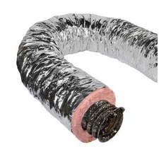 Master Flow 12 in x 25 ft Insulated Flexible Duct R8 Silver Jacket Free Shipping