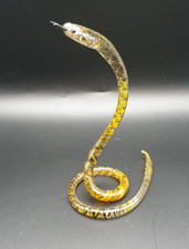 Yellow Lampwork Glass Snake