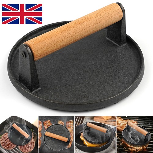 Burger press cast iron heat - burger,