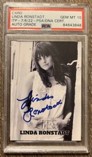 Linda Ronstadt Signed Card