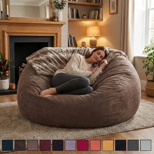 Faux suede bean bags jumbo - bean,
