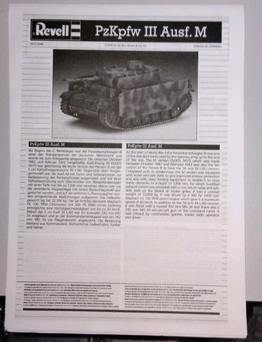 Revell pzkpfw iii - pzkpfw,