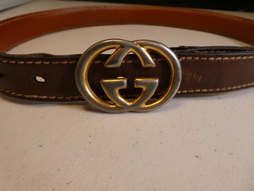 Gucci vintage brown belt 8 - brown,