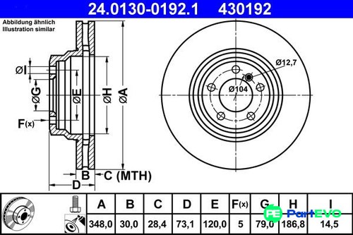 Ate brake disc - 2, 24013001921