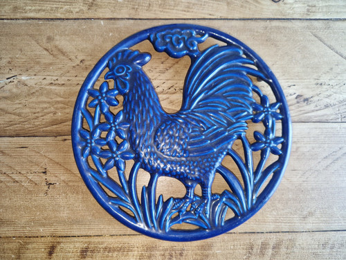 Vintage cast iron trivet - vintage,