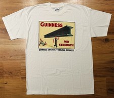 Vintage Guinness T Shirt Mens XL White Single Stitch For Strength 1994