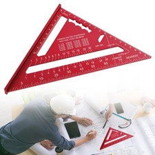 7" Red Roofing Square Rafter Triangle Angle Guide Metric cm Aluminium Alloy