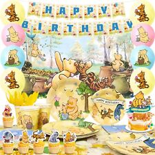 Winnie the Pooh Party Decoration Winnie Party Tableware Balloons Plates Supplies