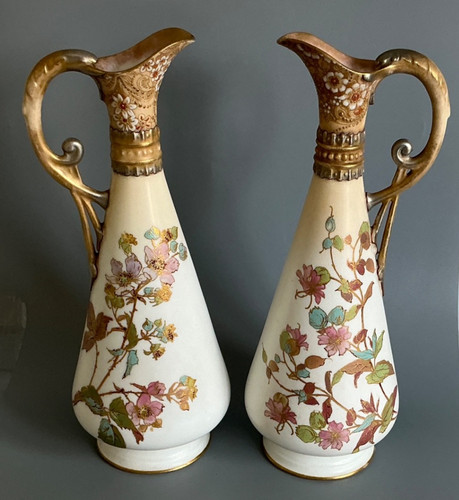 Pair antique doulton - doulton, burslem