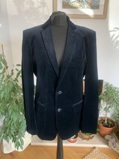 Zara Man Black Velvet Blazer Jacket Tuxedo Men Dinner Evening Tux Size 40 Vtg