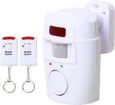 Garden Shed Wireless Motion Sensing Alarm Battery Powered 105° Range 105dB Set