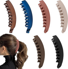 Hair Clips 6Pcs Banana Clip Women Girls Banana  Clincher Combs Thick Hair Fish  